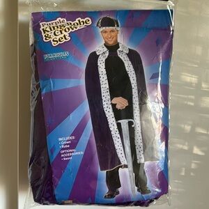 Purple King Robe and Crown Set Adult